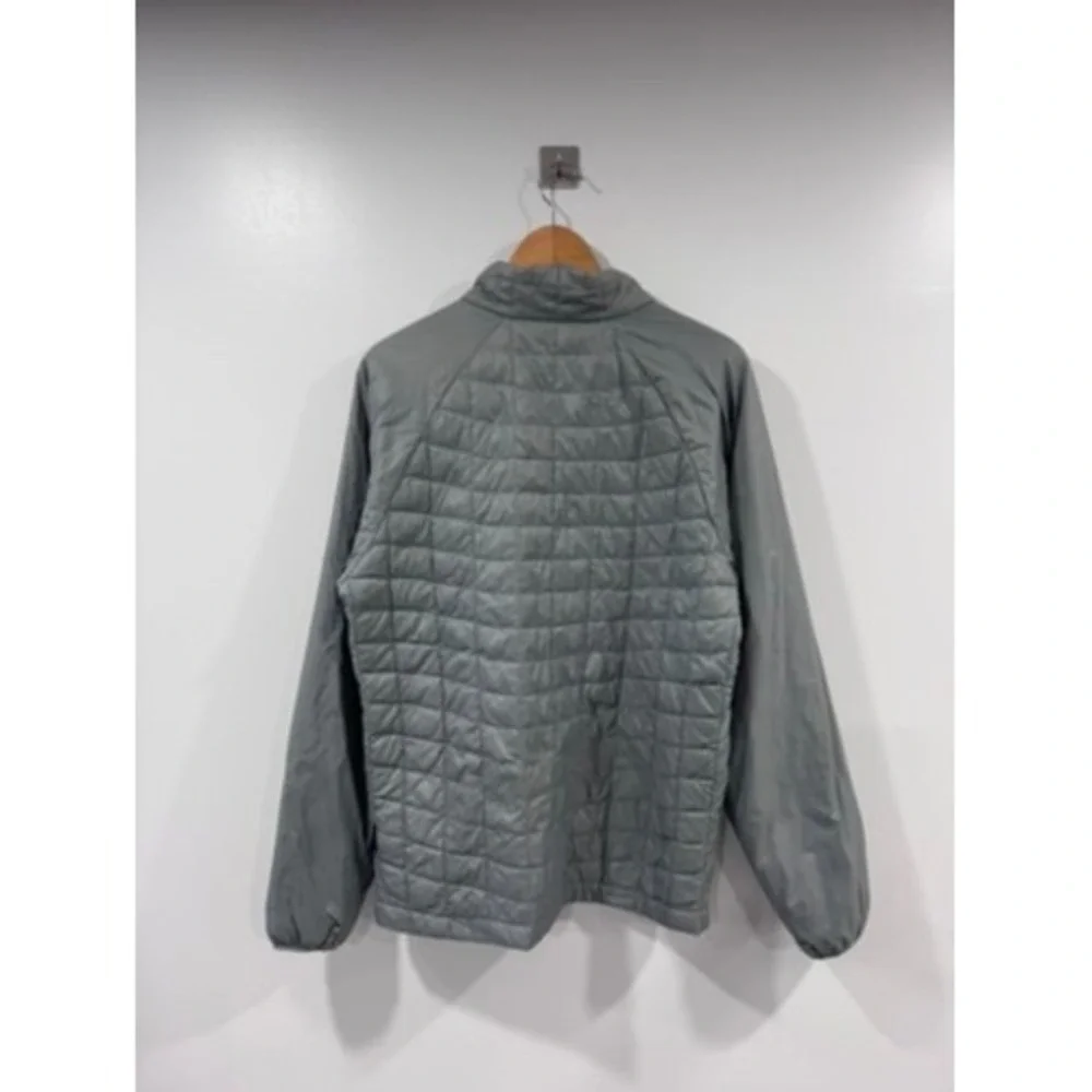 The North Face Men Thermoball Quilted Puffer Jacket Grey‎ Full Zip Medium